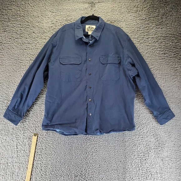 Old Mill Shirt Mens 2XL Blue Cotton/Spandex Flannel Button-Up Long Sleeve - Picture 1 of 7